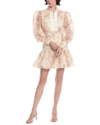 Bardot Remy Broderie Mini Dress In Neutral