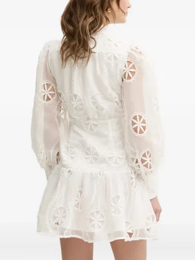 Bardot Remy Floral-lace Mini Dress In White