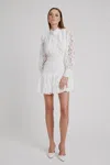 Bardot Remy Lace Long Sleeve Minidress In Ivory | ModeSens