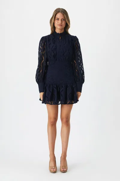 Bardot Remy Lace Dress In Navy
