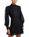 Bardot Remy Womens Lace Short Mini Dress In Black