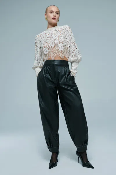 Bardot Renea Vegan Leather Pant In Black