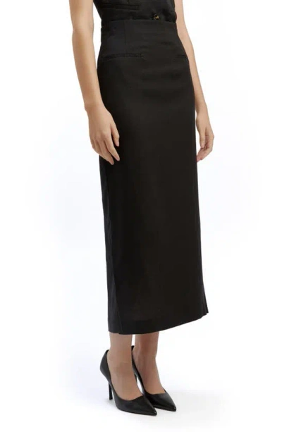 Bardot Rhee High Waist Midi Skirt In Black