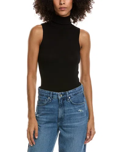 Bardot Roll Neck Bodysuit In Black