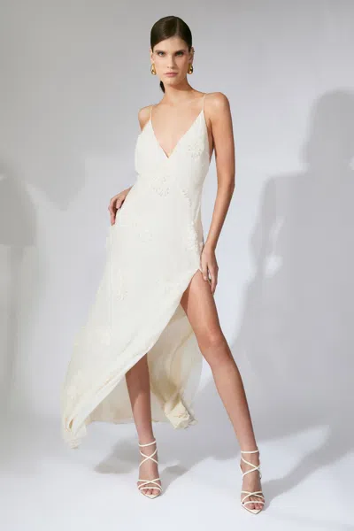 Bardot Romaya V Neck Maxi Dress In White