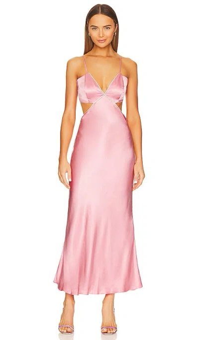 Bardot Rome Diamonte Slip Dress In Blush Pink