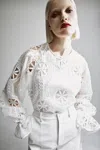 Bardot Rosalee Lace Blouse In Orchidwht