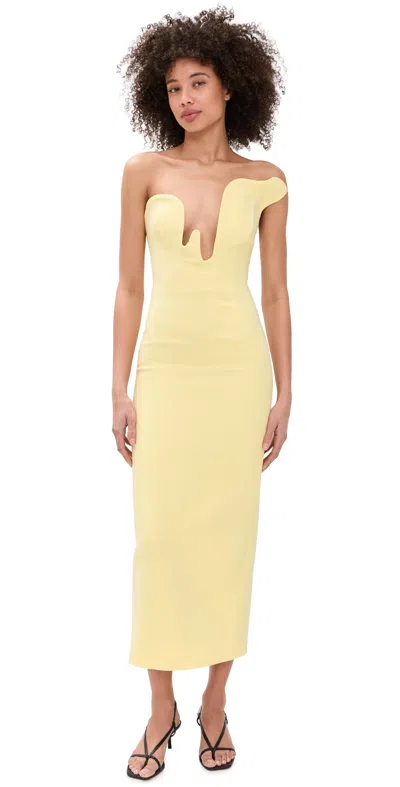 Bardot Rosalyn Midi Dress In Yellow