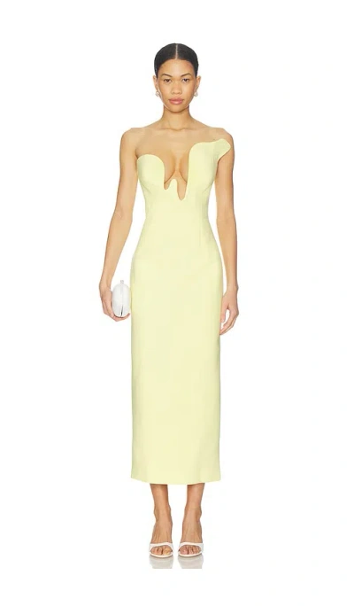 Bardot Rosalyn Midi Dress In Yellow