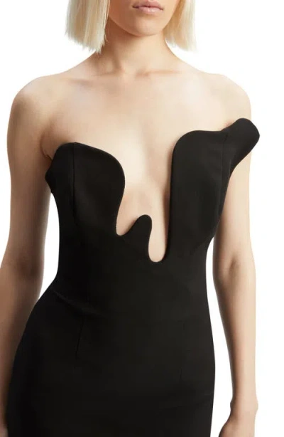 Bardot Rosalyn Strapless Midi Dress In Black