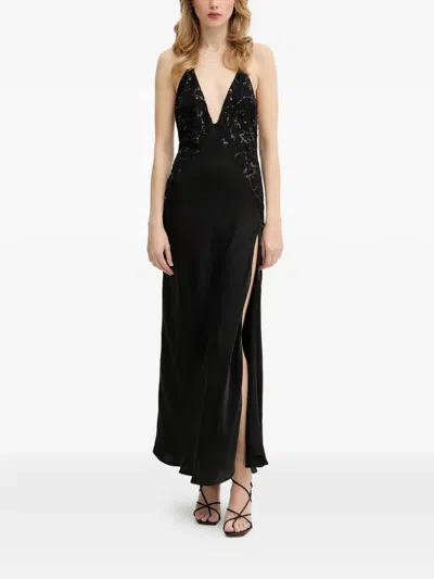 Bardot Rosella Lace Sequin Dress In Black