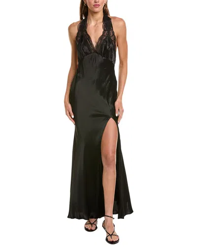 Bardot Roselyn Halter Neck Maxi Dress In Black