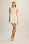 Bardot Rowen Hourglass Lace Dress In Neutral