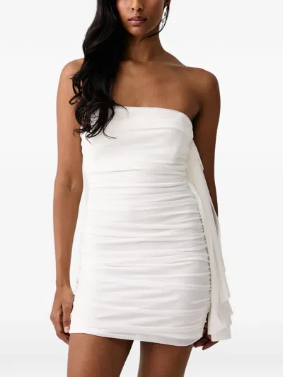 Bardot Ruched Strapless Dress In Multi