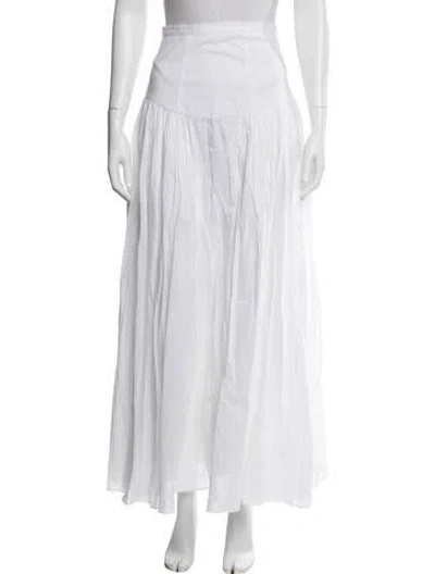 Pre-owned Bardot Ruffle Embellishment Long Skirt In White