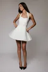 Bardot Sabine Halter Mini Dress In White