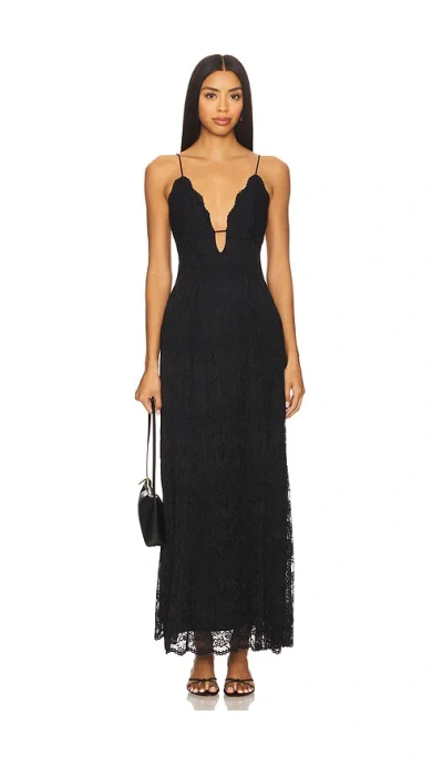 Bardot Sabrine Lace Maxi Dress In Black