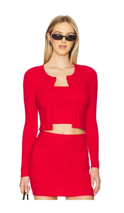 Bardot Sarita Knit Top In 深紅系列