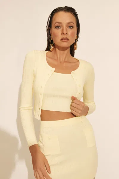 Bardot Sarita Knit Tank Top In Canary Ylw