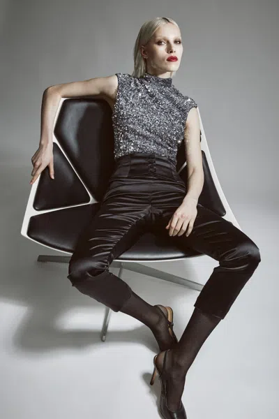 Bardot Satin Corset Pant In Black