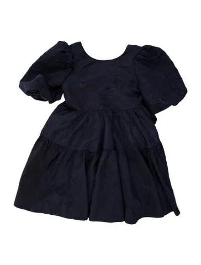 Pre-owned Bardot Scoop Neck Mini Dress In Blue