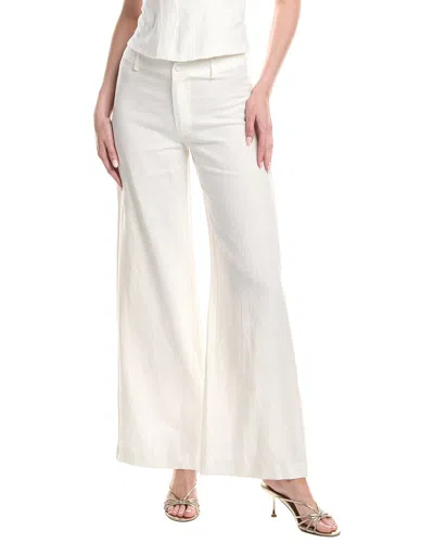 Bardot Serafina Linen Mid Rise Pant In Neutral