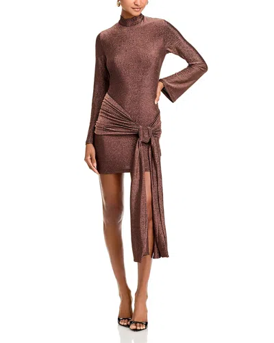 Bardot Seraphina Tie Front Dress In Brown