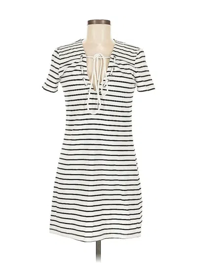 Pre-owned Bardot Short Sleeve Henley Shirt In White