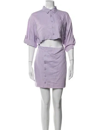 Pre-owned Bardot Silk Mini Dress W/ Tags In Purple
