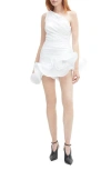 Bardot Silvania Ruffle Minidress In White