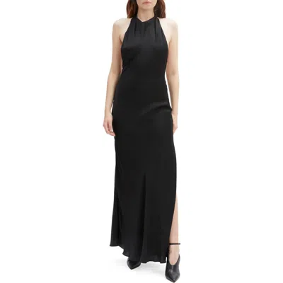 Bardot Similina Halter Evening Dress In Black