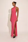 Bardot Similina Halter Maxi Dress In Hot Pink