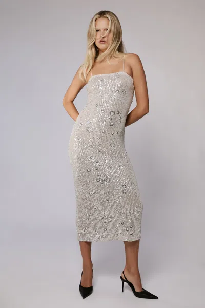 Bardot Sinclaire Sequin Maxi Dress In Neutral