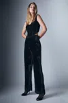 Bardot Soel Velour Pant In Black