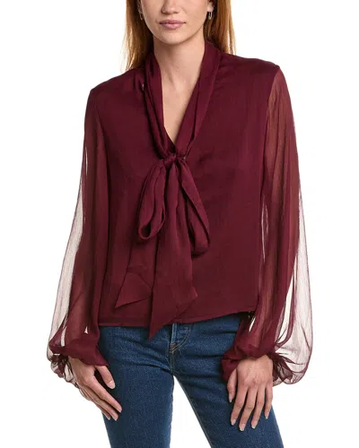 Bardot Solace Tie-front Blouse In Purple