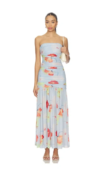 Bardot Solana Printed Mesh Maxi Dress In Multi