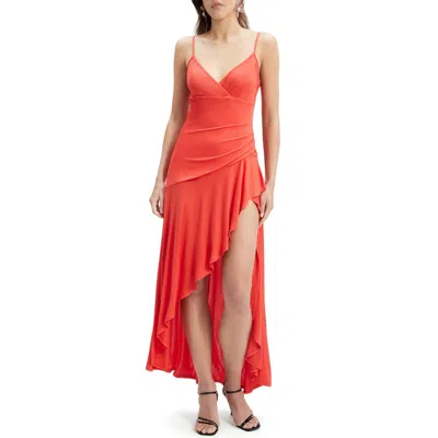 Bardot Sorella Jersey Midi Dress In Fire Red