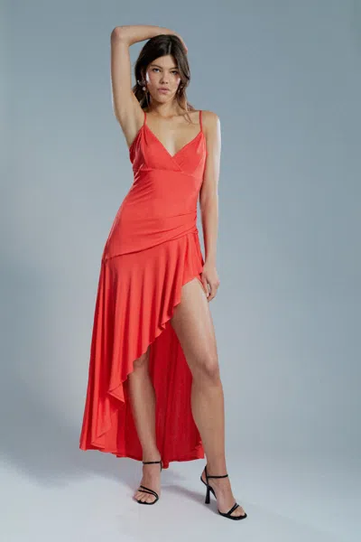 Bardot Sorella Jersey Midi Dress In Red