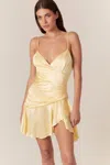 Bardot Sorella Mini Dress In Canary Ylw