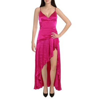 Bardot Sorella Womens Satin Midi Cocktail And Party Dress In Magenta