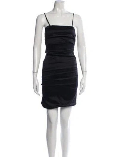 Pre-owned Bardot Square Neckline Mini Dress In Black/neutrals