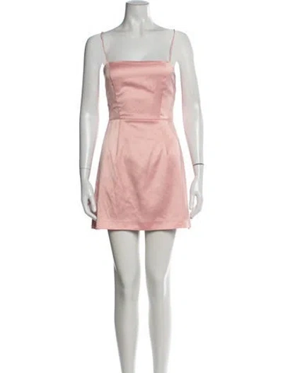 Pre-owned Bardot Square Neckline Mini Dress W/ Tags In Pink