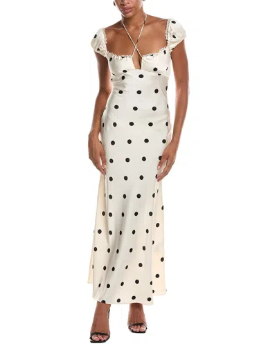 Bardot Stasia Satin Maxi Slip Dress In White