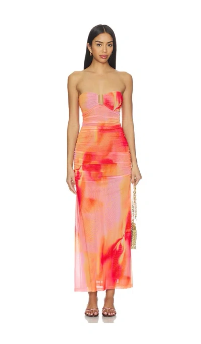 Bardot Stephanie Printed Mesh Dress In Multi