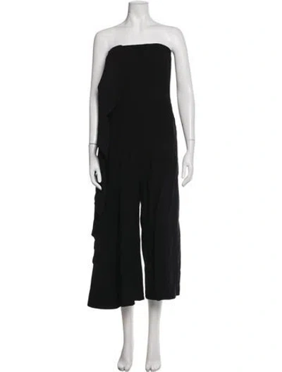 Pre-owned Bardot Strapless Jumpsuit In Black