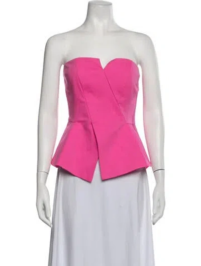 Pre-owned Bardot Strapless Top In Pink