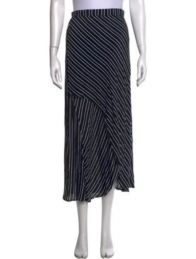 Pre-owned Bardot Striped Long Skirt In Black