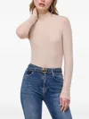 Bardot Stud-embellished High-neck Top In Neutral