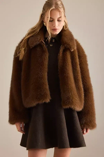 Bardot Sylvie Faux-fur Jacket In Brown
