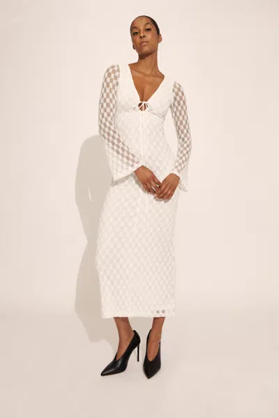Bardot Talika Floral Mesh Maxi Dress In Orchid Wht
